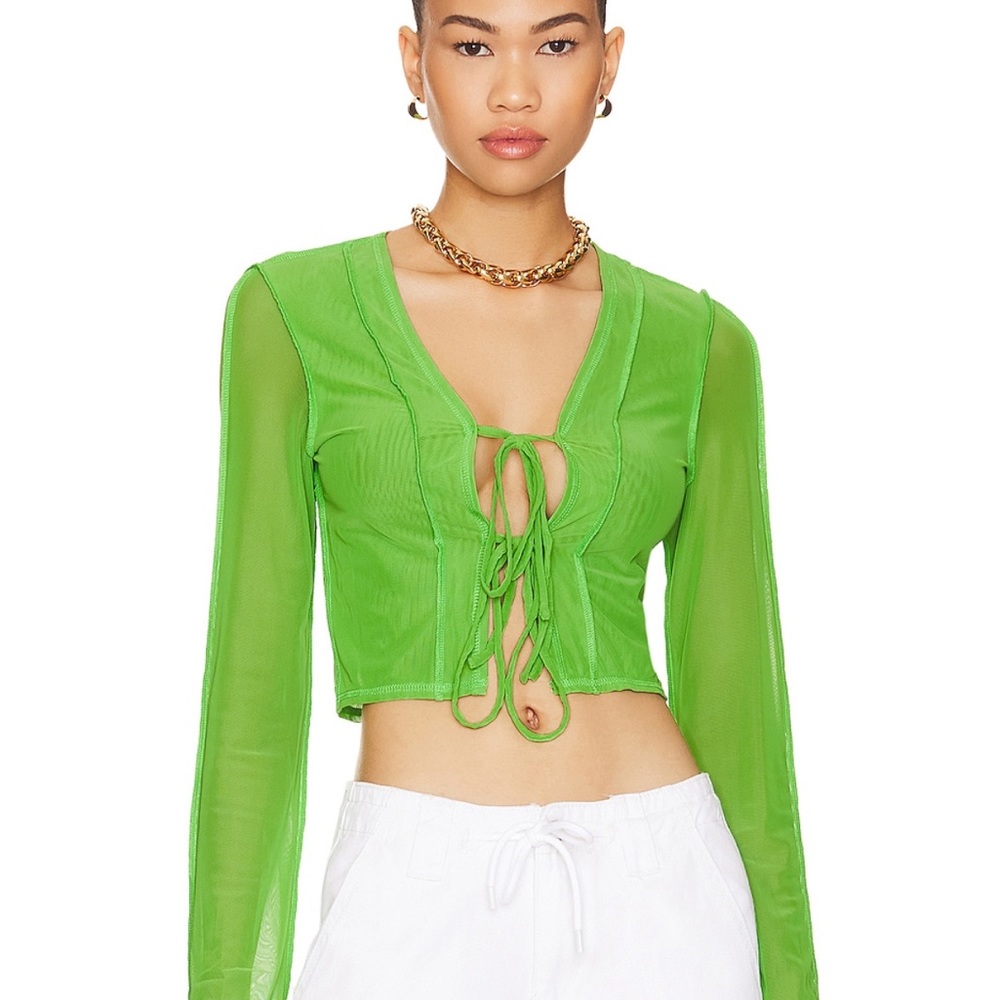 Superdown Tess Tie Front Top Revolve